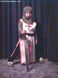 Alex in maille armor with sword