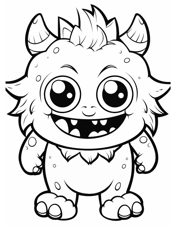 Baby Monster Eleven - Free To Print Coloring Page - Adorable Baby Monster