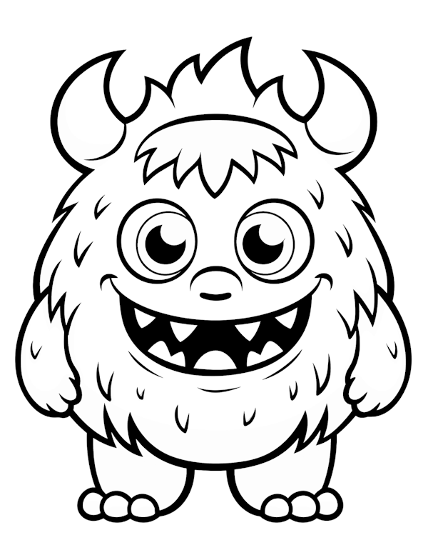 Baby Monster Fifteen - Free To Print Coloring Page - Adorable Baby Monster