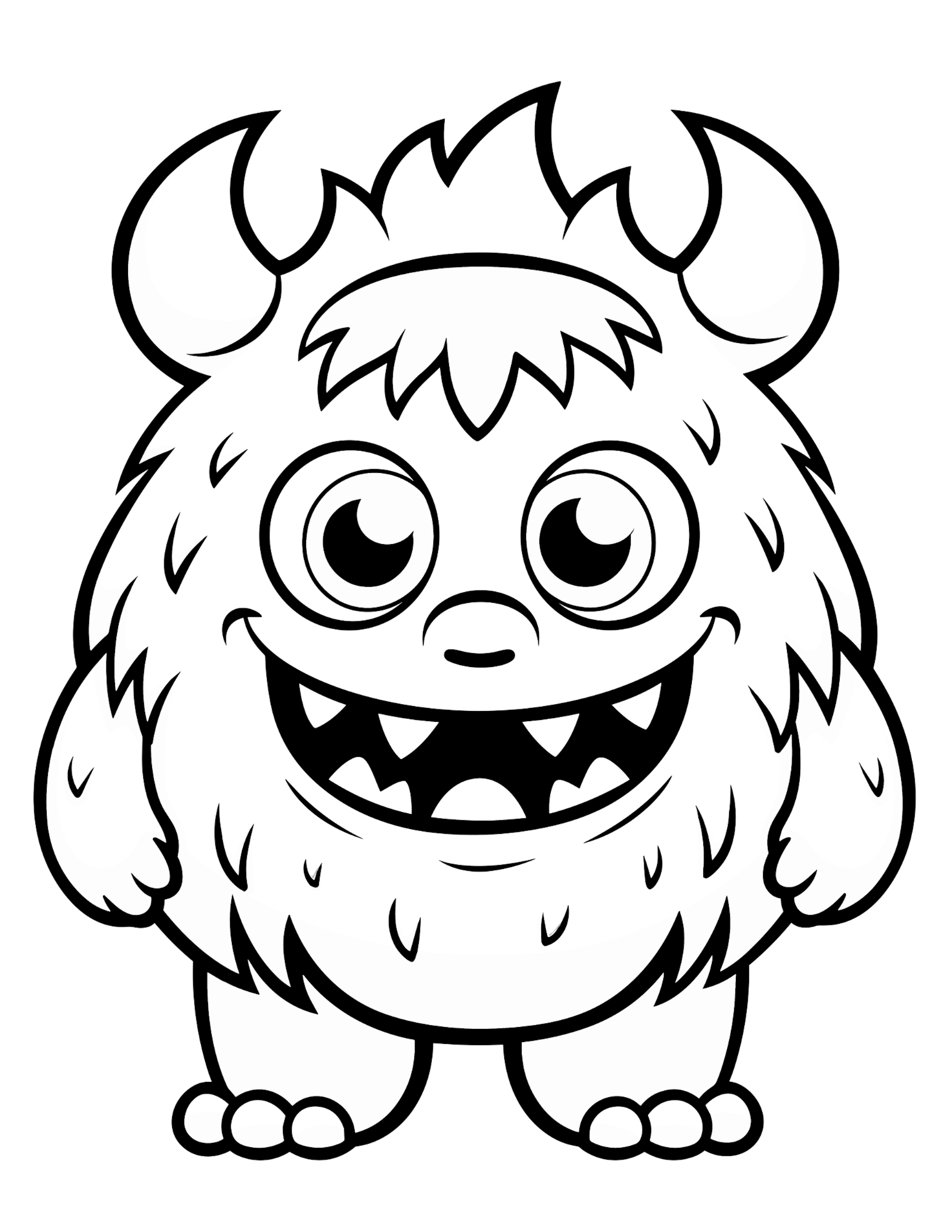 Baby Monster Fifteen - Free To Print Coloring Page - Adorable Baby Monster