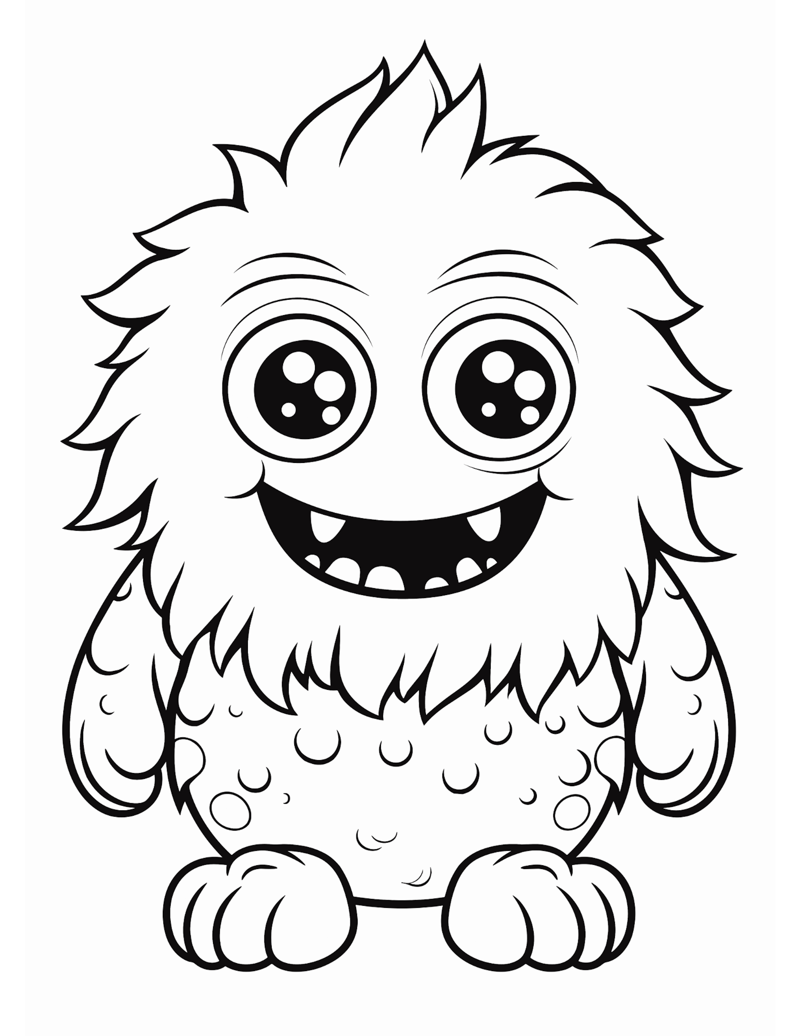 Baby Monster Five - Free To Print Coloring Page - Adorable Baby Monster