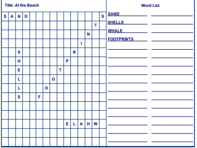 create a summer word search