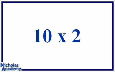 10 x 2