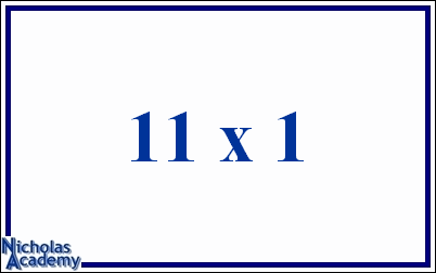 11 x 1
