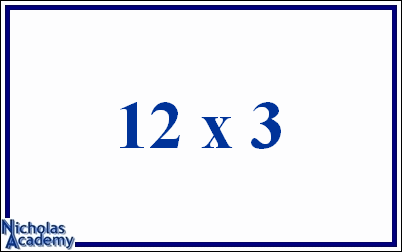 12 x 3