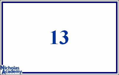 arabic number 13