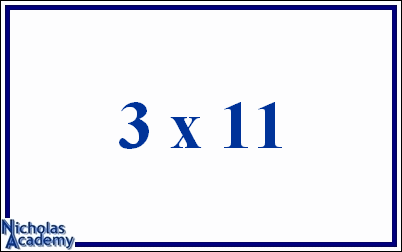 3 x 11
