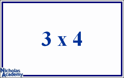 3 x 4