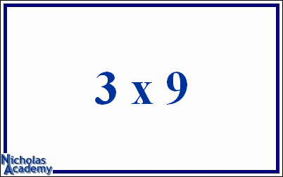 3 x 9