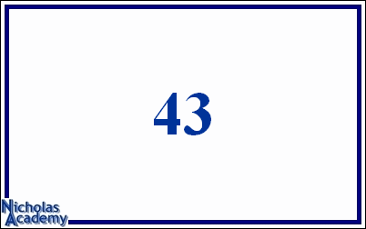 arabic number 43