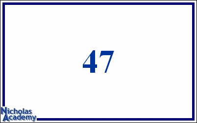 arabic number 47
