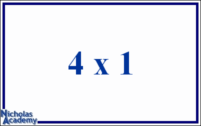 4 x 1