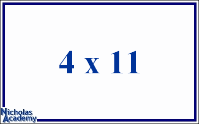 4 x 11