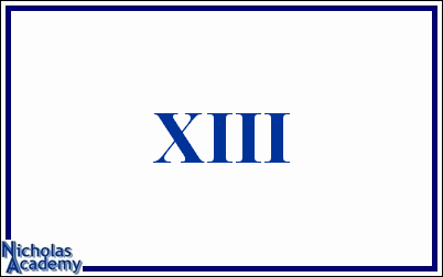 roman numeral XIII
