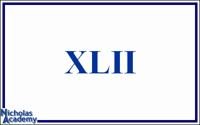 roman numeral XLII