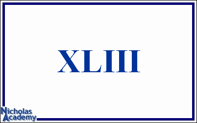 roman numeral XLIII