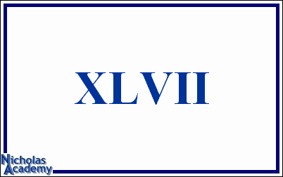 roman numeral XLVII