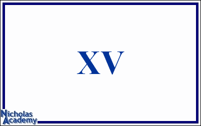 roman numeral XV