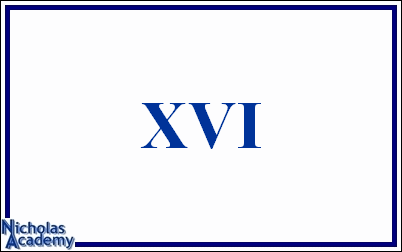 roman numeral XVI