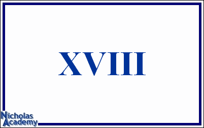 roman numeral XVIII