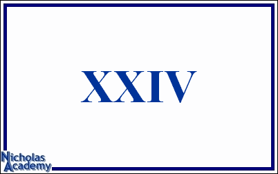 roman numeral XXIV