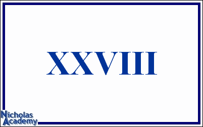 roman numeral XXVIII