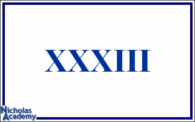roman numeral XXXIII