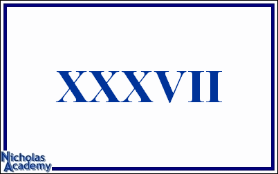 roman numeral XXXVII