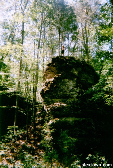 Alex standing on a cliff at Metal Ford