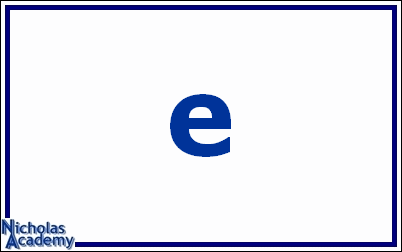 lowercase e