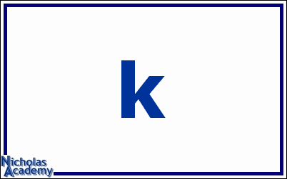 lowercase k