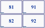 printable numbers 81 to 100 flash cards